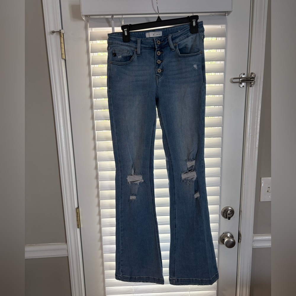 KanCan Light Blue Button-Up Jeans